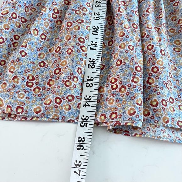 Rebecca Taylor Violet Fleur Silk Floral Print Long Sleeve Drop Waist Mini Dress - Picture 8 of 9